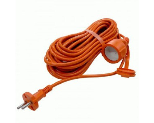 Сетевой удлинитель шнур ПВС 2х0.75 1 роз. 30 м 6А, с загл., IP54 УШ-6 UNIVersal