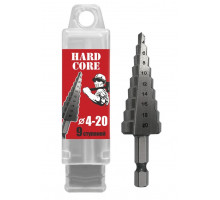 Сверло по металлу шаговое 4-20 мм (9 ступ.) "Hardcore"