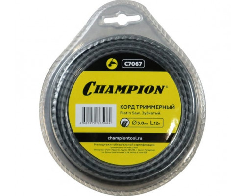 Корд трим.CHAMPION Platin Saw 3.0мм* 12м (зубчатый)