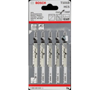 Пилка для лобзика T101B по дереву 4-30мм, сталь HCS, длина 100мм, Bosch