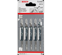 Пилка для лобзика Т144D по дереву 8-60мм, сталь HCS, длина 100мм, Bosch