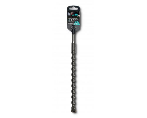 Бур по бетону SDS-plus METALLICA Optima 18 х310/250 мм, напайка с центром, 2 спирали