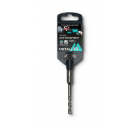 Бур по бетону SDS-plus METALLICA Optima  6 х110/50 мм, напайка с центром, 2 спирали